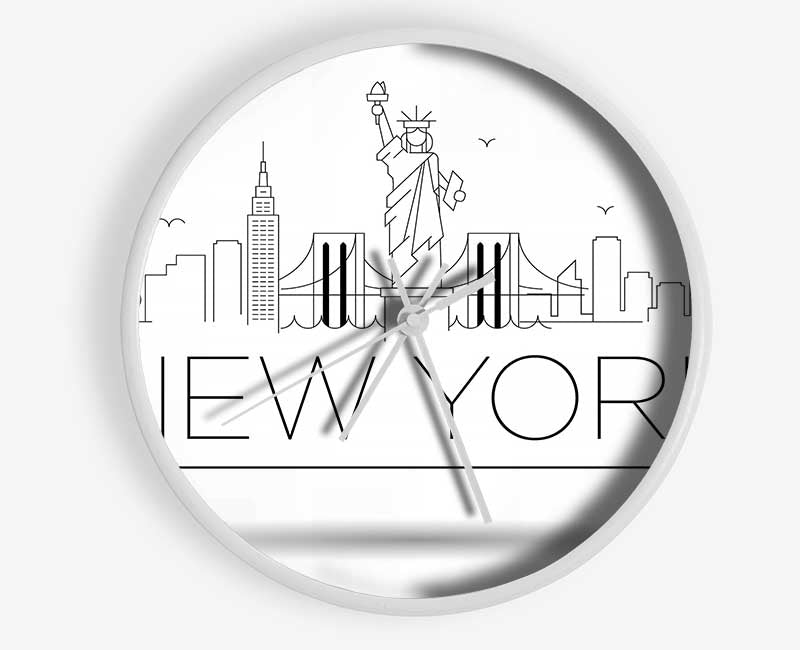 Outline Of The City 1 Clock - Wallart-Direct UK