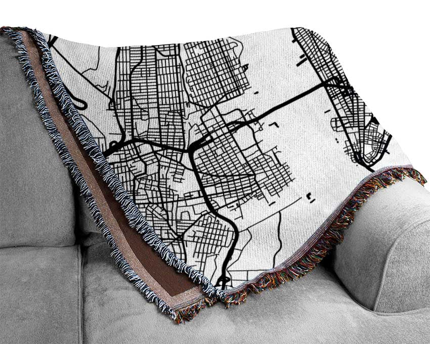 City Map Woven Blanket