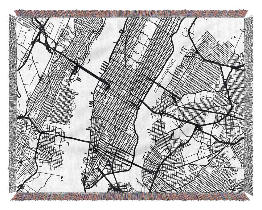 City Map Woven Blanket