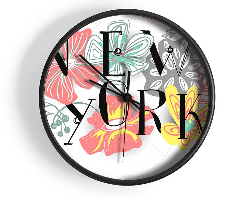 Flower City Clock - Wallart-Direct UK