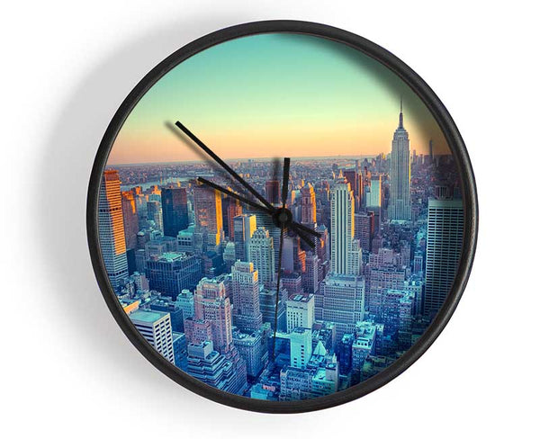 On A Winters Morning Over The City Clock - Wallart-Direct UK