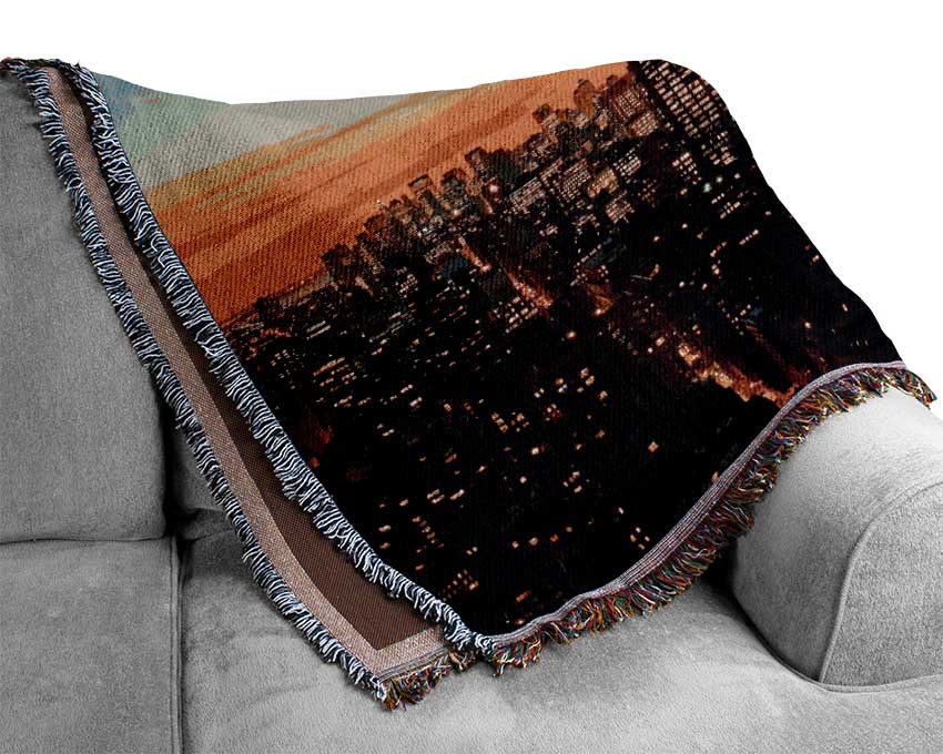 Orange City Glow Woven Blanket