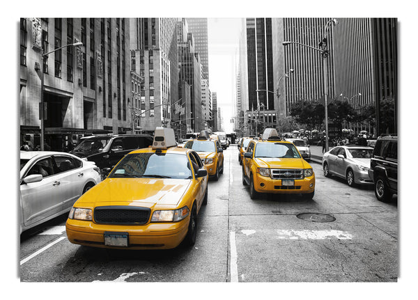 Yellow Cabs On The Inner City Steets