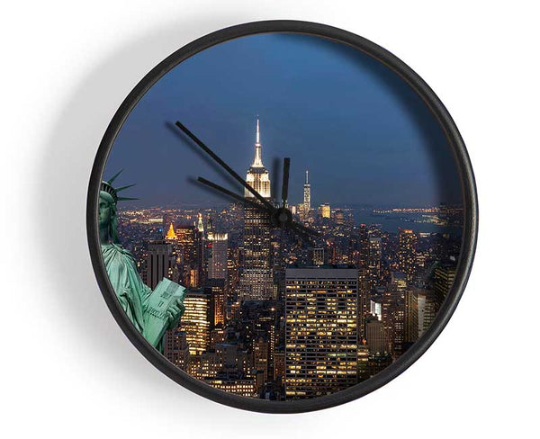 Lights Of The Big City Clock - Wallart-Direct UK