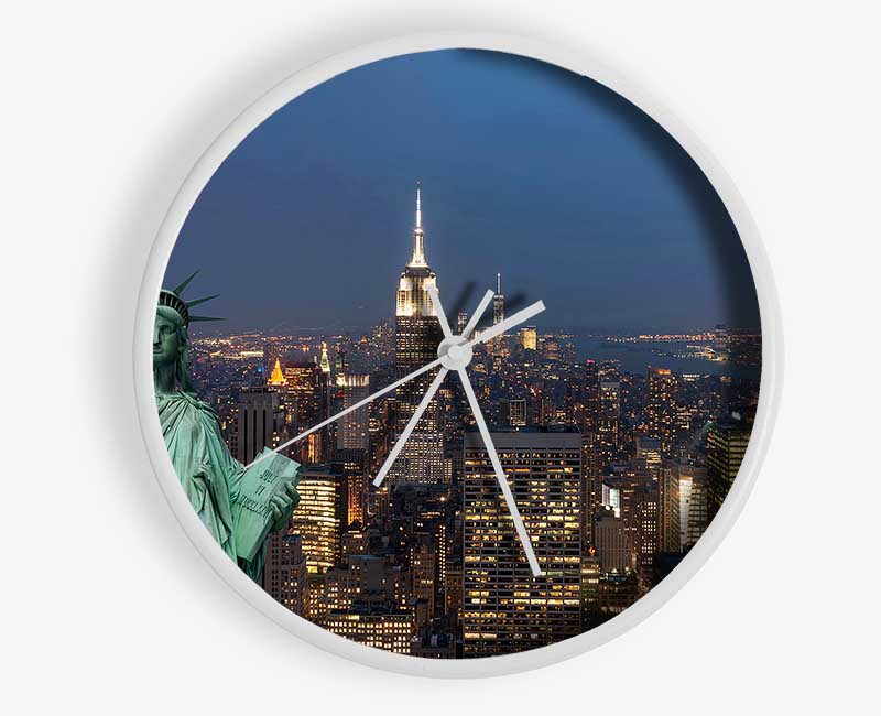 Lights Of The Big City Clock - Wallart-Direct UK