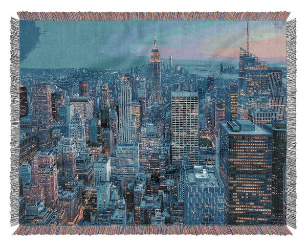 City Blues 1 Woven Blanket