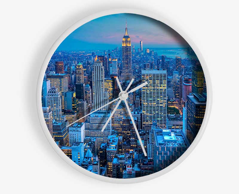 City Blues 1 Clock - Wallart-Direct UK