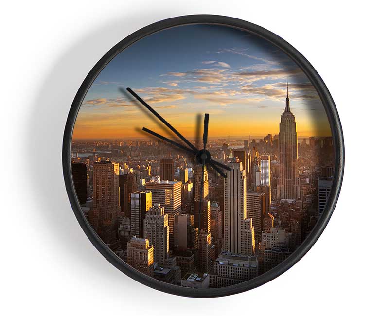 Sunrise Over The City That Never Sleeps Clock - Wallart-Direct UK