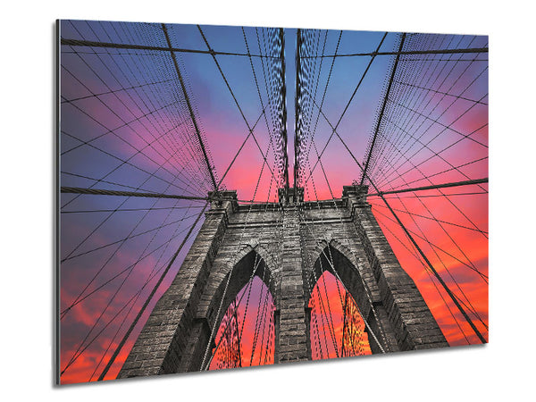 Fire Skies Above Brooklyn Bridge