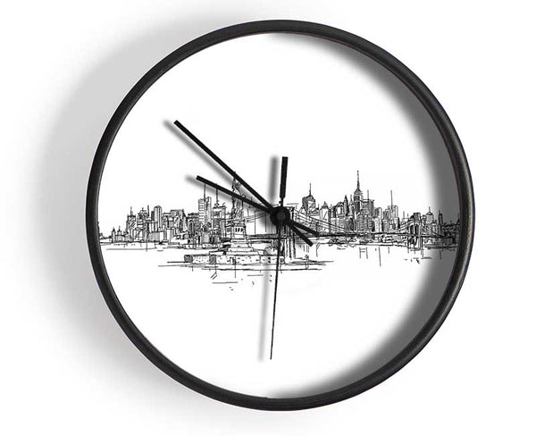 Outline Of The Big Apple Clock - Wallart-Direct UK