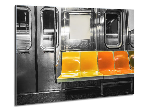 Yellow Seats In The Subway