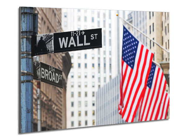 Wall Street American Flags