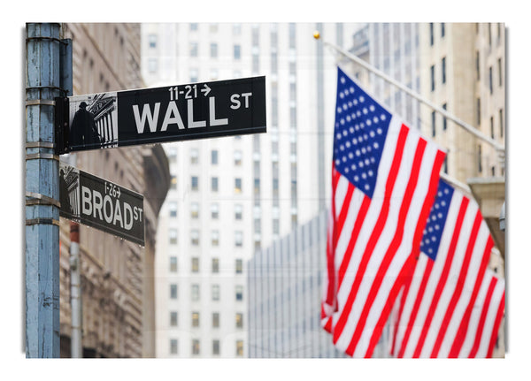 Wall Street American Flags