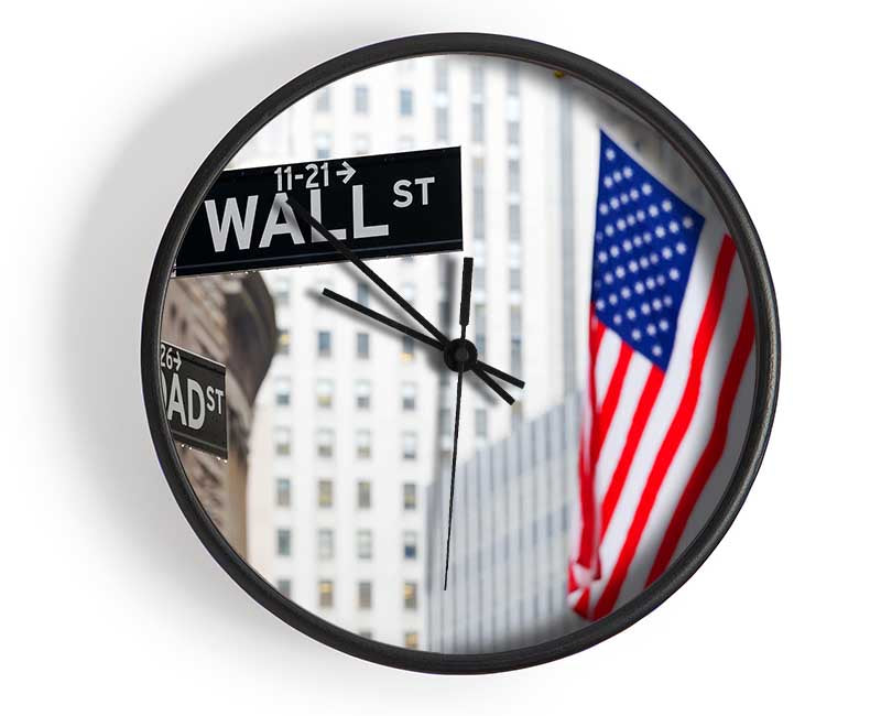 Wall Street American Flags Clock - Wallart-Direct UK