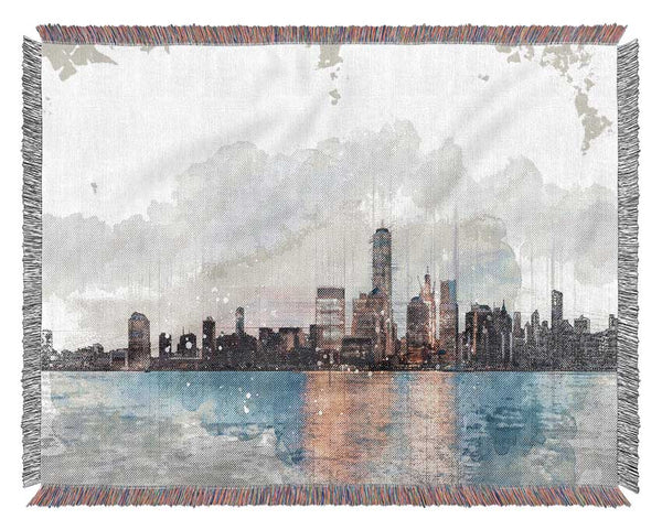 Watercolour NYC Woven Blanket