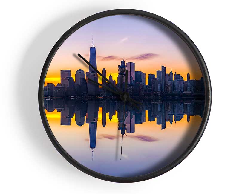 Perfect Sunset Reflections Clock - Wallart-Direct UK