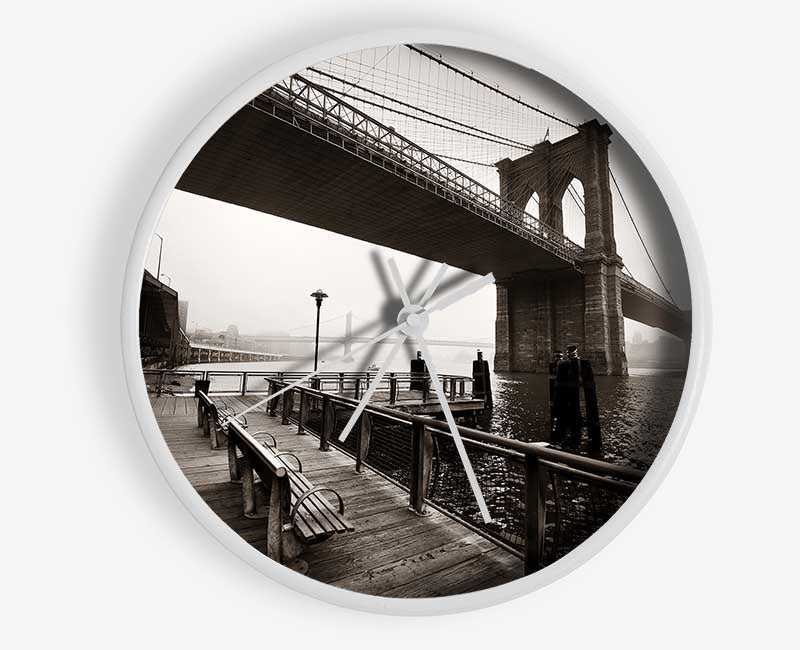 Under The Brooklyn Bridge Clock - Wallart-Direct UK