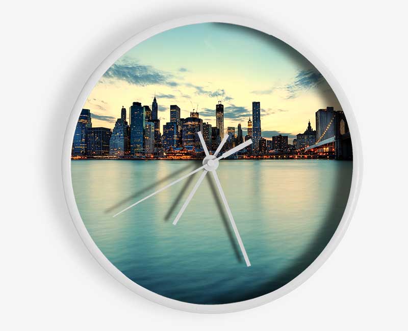 City Blues 2 Clock - Wallart-Direct UK