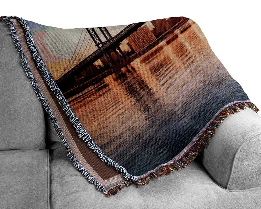 Sunset Bridges Woven Blanket