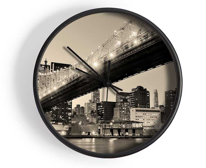 Queensboro Bridge Twilight Clock - Wallart-Direct UK