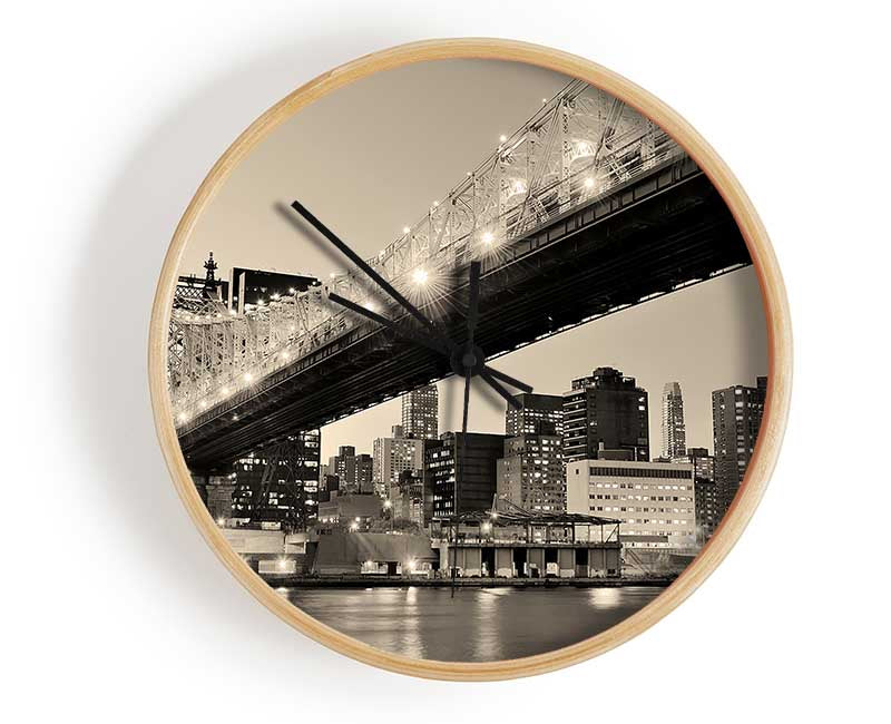 Queensboro Bridge Twilight Clock - Wallart-Direct UK