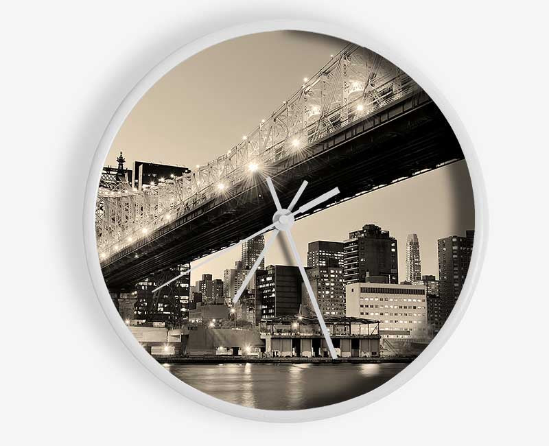 Queensboro Bridge Twilight Clock - Wallart-Direct UK