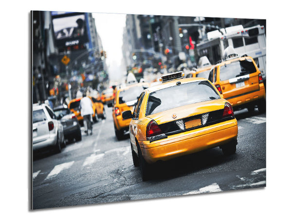 Yellow Taxis On The City Streets