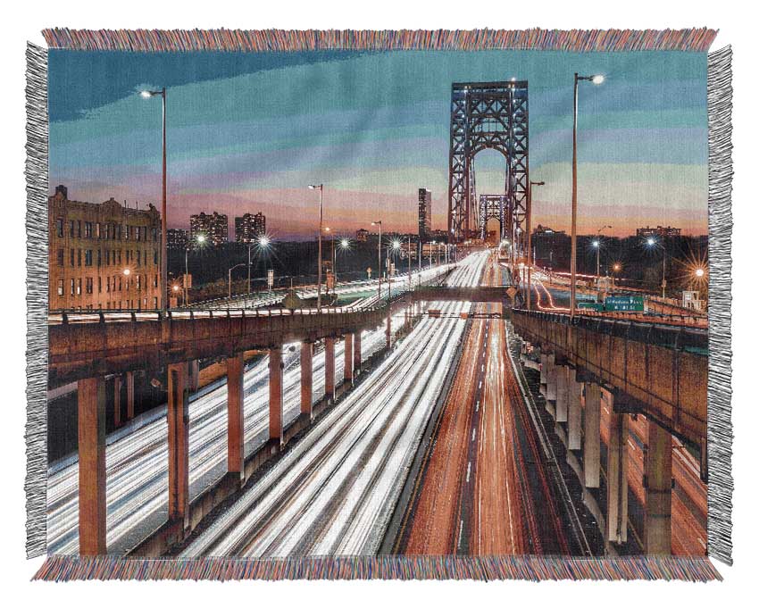 George Washington Bridge Woven Blanket