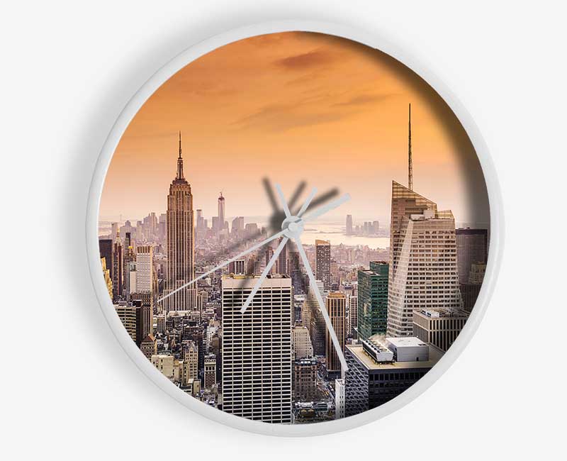 East River Sunrise Clock - Wallart-Direct UK