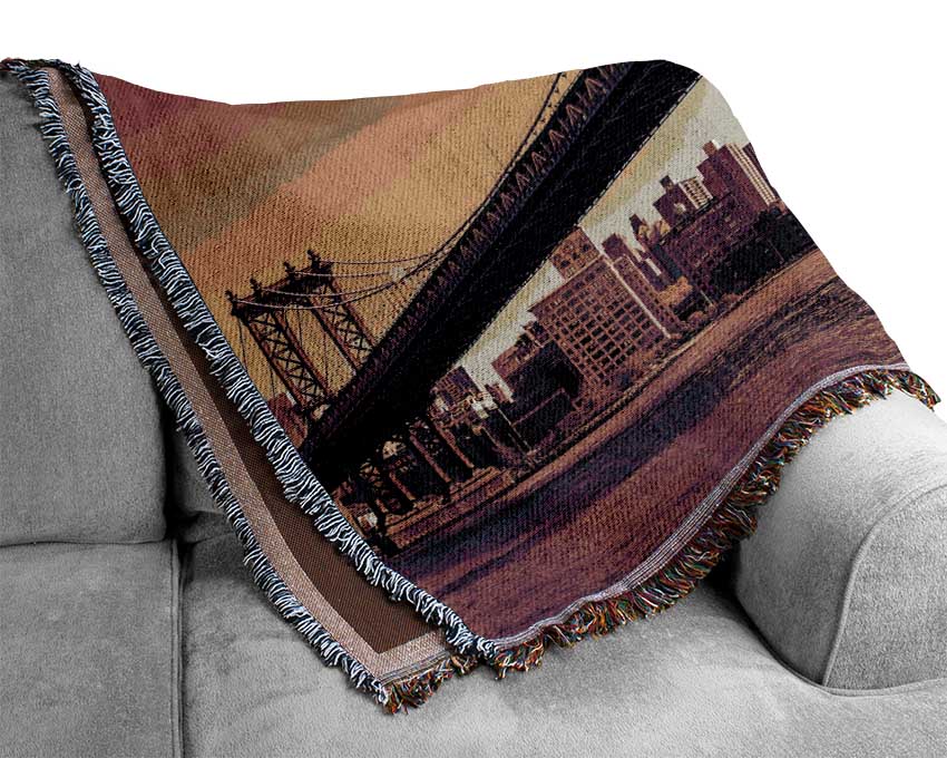 Bridges Of NYC Woven Blanket