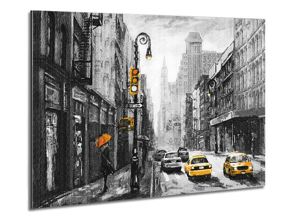 Yellow Cabs In The Streets Of NYC