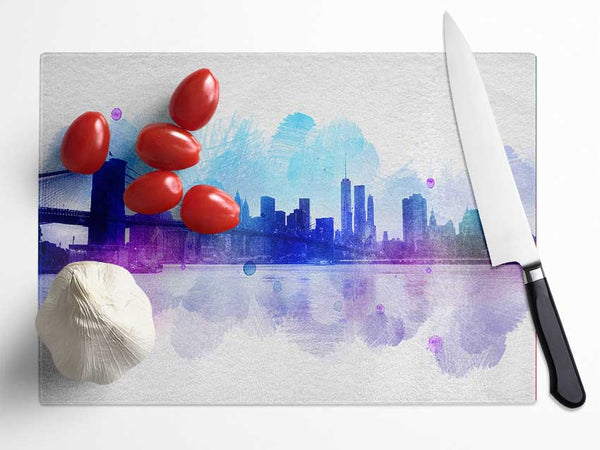 Retro NYC Glass Chopping Board