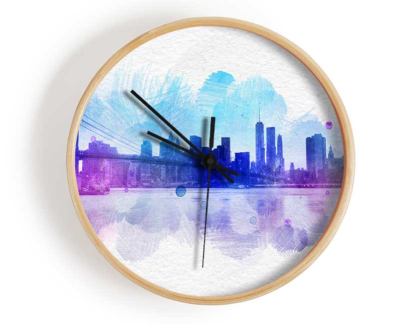 Retro NYC Clock - Wallart-Direct UK