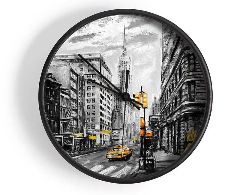 Romantic Walk In The Big Yellow City Clock - Wallart-Direct UK