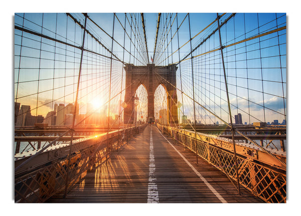 Sonnenuntergang über der Brooklyn Bridge