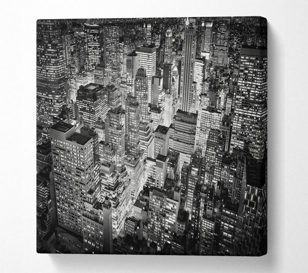 A Square Canvas Print Showing Looking Down On The Big Apple Square Wall Art