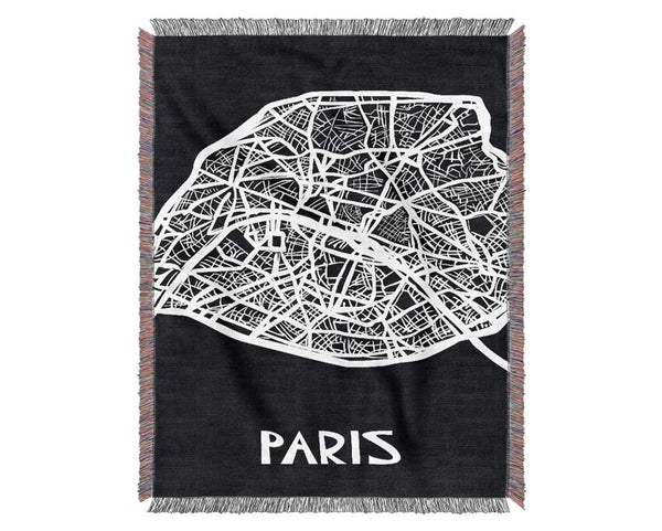 Map Of The City 7 Woven Blanket