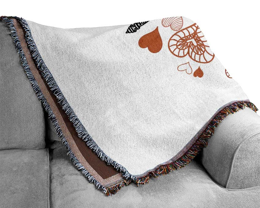 Eiffel Tower Love 2 Woven Blanket