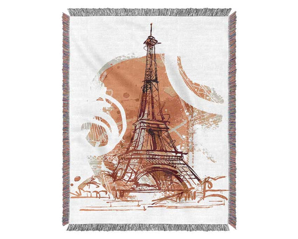 Eiffel Tower Love 5 Woven Blanket