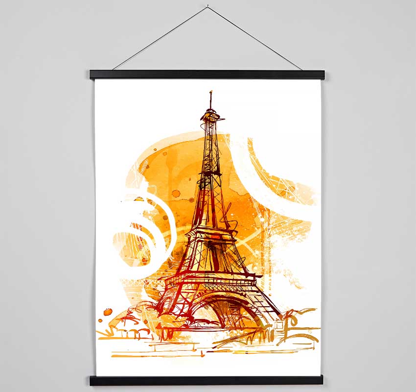 Eiffel Tower Love 5 Hanging Poster - Wallart-Direct UK