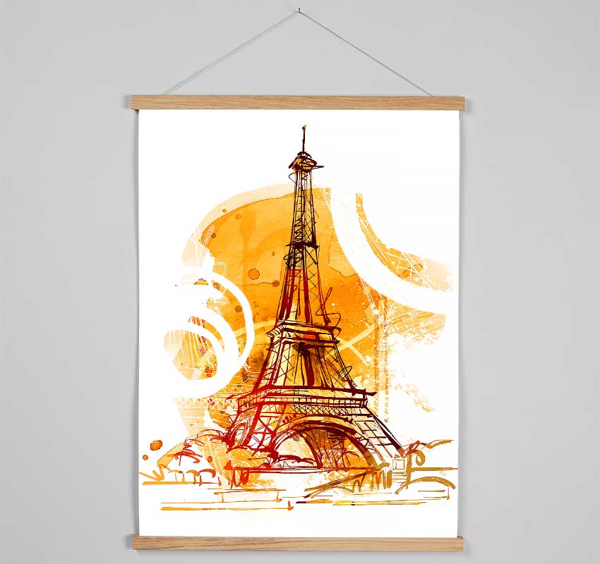 Eiffel Tower Love 5 Hanging Poster - Wallart-Direct UK