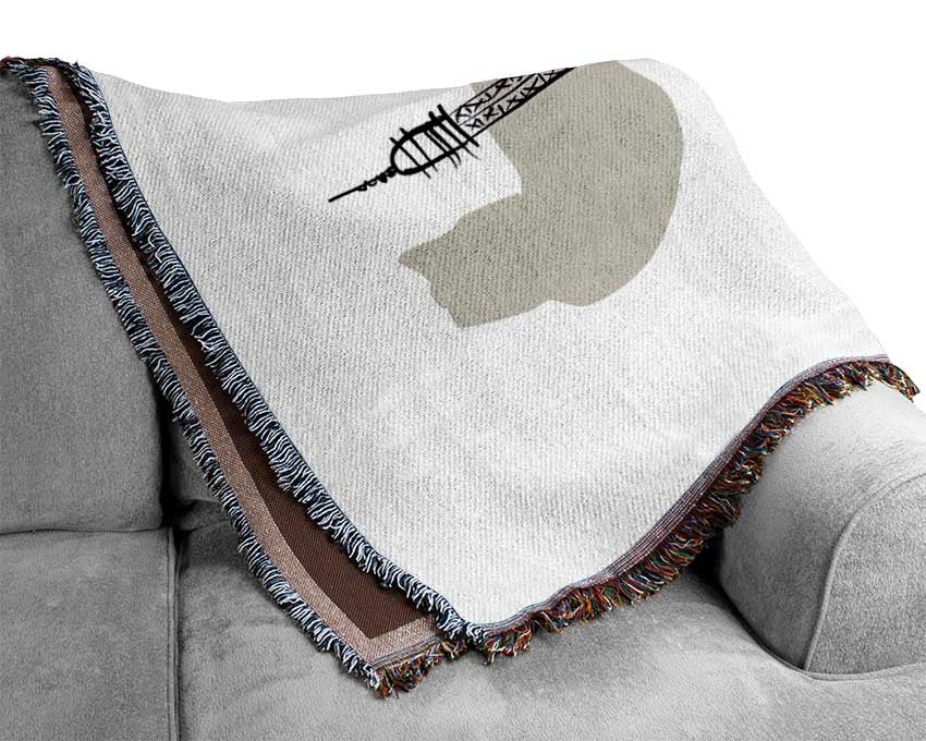 Eiffel Tower Love 3 Woven Blanket