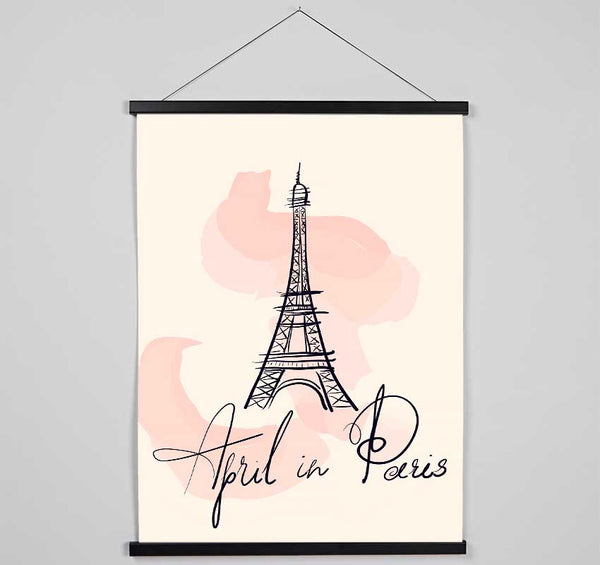 Eiffel Tower Love 3 Hanging Poster - Wallart-Direct UK