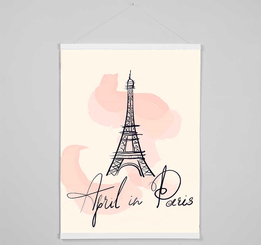 Eiffel Tower Love 3 Hanging Poster - Wallart-Direct UK