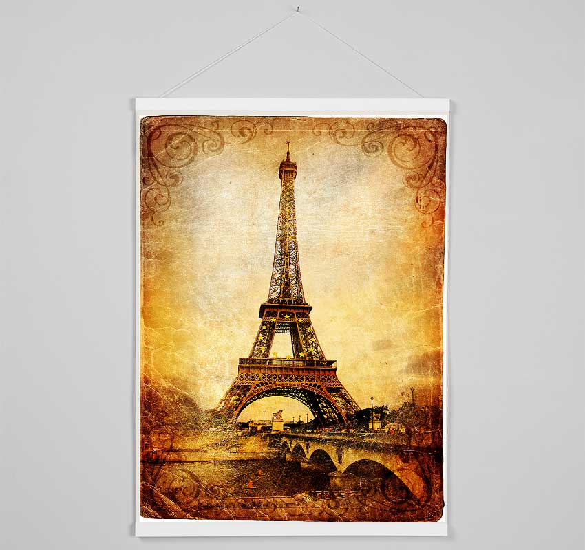 Eiffel Tower Retro 2 Hanging Poster - Wallart-Direct UK