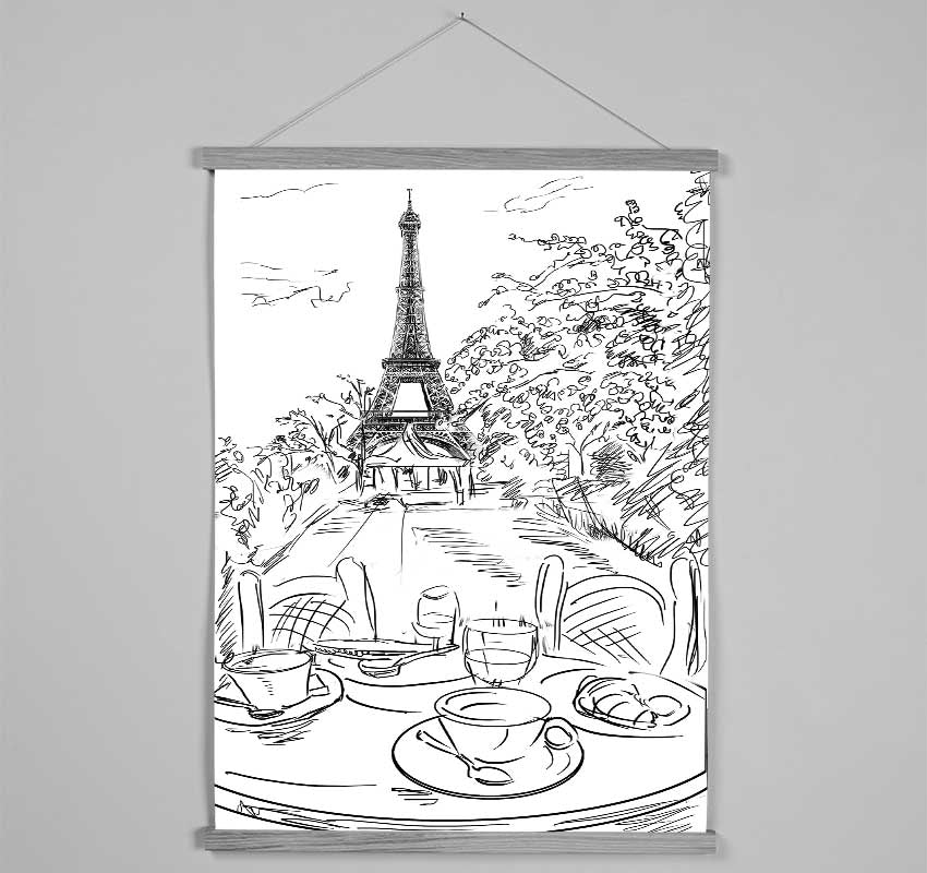 Eiffel Tower Streets 5 Hanging Poster - Wallart-Direct UK