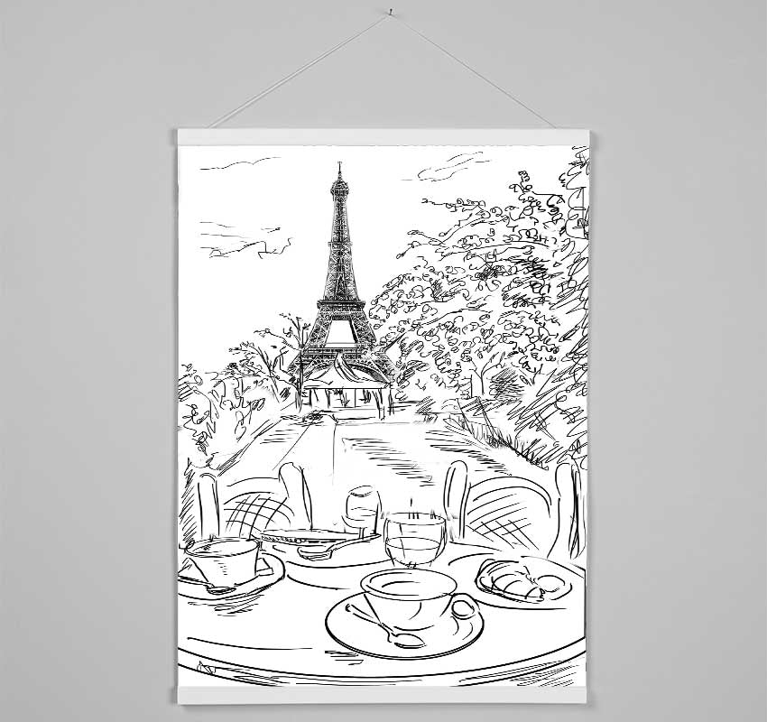 Eiffel Tower Streets 5 Hanging Poster - Wallart-Direct UK