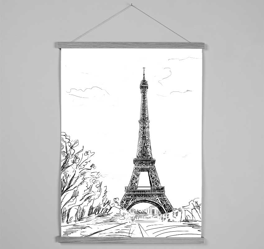 Eiffel Tower Love 6 Hanging Poster - Wallart-Direct UK