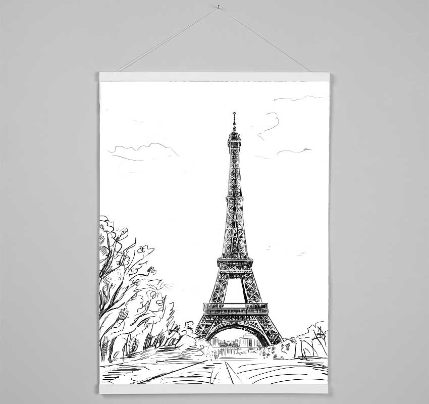 Eiffel Tower Love 6 Hanging Poster - Wallart-Direct UK