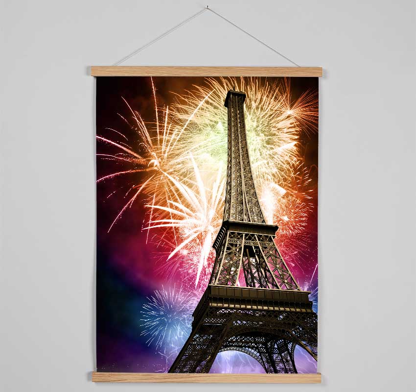 Eiffel Tower Fireworks 1 Hanging Poster - Wallart-Direct UK